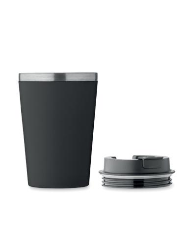 Vaso térmico de acero inoxidable reciclado y PP Peterbor con interior cerámico 350ml PERSONALIZABLE