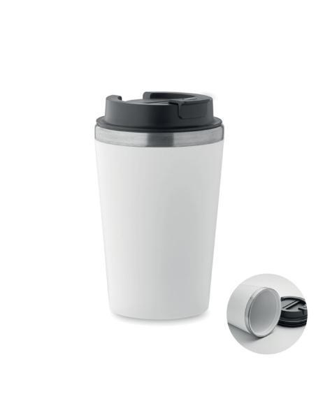 Vaso térmico de acero inoxidable reciclado y PP Peterbor con interior cerámico 350ml PERSONALIZABLE