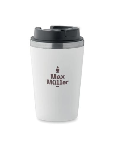 Vaso térmico de acero inoxidable reciclado y PP Peterbor con interior cerámico 350ml PERSONALIZABLE