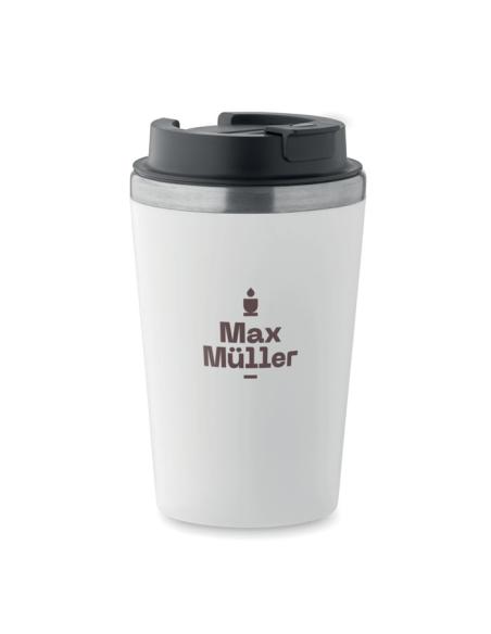 Vaso térmico de acero inoxidable reciclado y PP Peterbor con interior cerámico 350ml PERSONALIZABLE