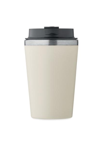 Vaso térmico de acero inoxidable reciclado y PP Peterbor con interior cerámico 350ml PERSONALIZABLE