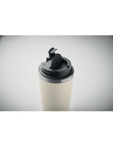 Vaso térmico de acero inoxidable reciclado y PP Peterbor con interior cerámico 350ml PERSONALIZABLE