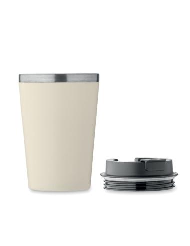Vaso térmico de acero inoxidable reciclado y PP Peterbor con interior cerámico 350ml PERSONALIZABLE
