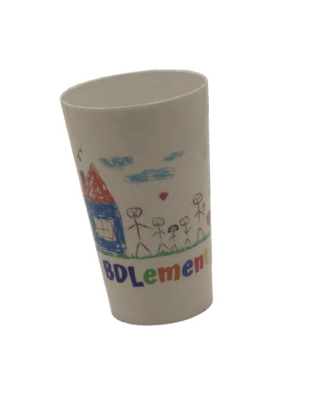 Vaso de PP reciclado reutilizable rígido R-Summerfest full color 330ml PERSONALIZABLE