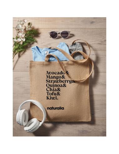 Bolsa de yute de asas largas