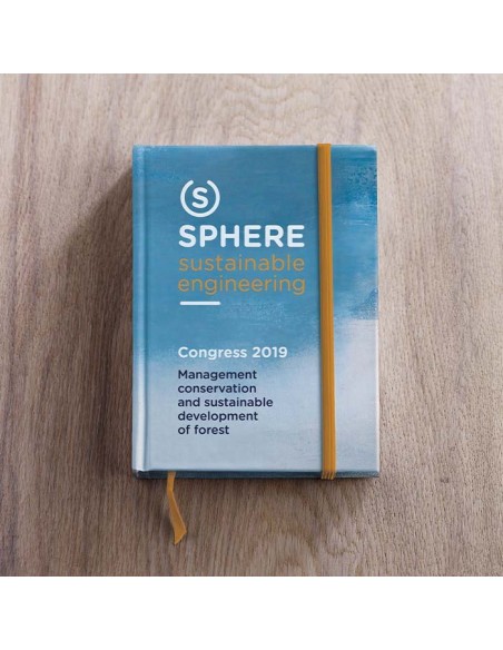 Libreta A5 Heilbronn con tapa dura de papel impresa a todo color PERSONALIZABLE