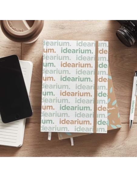 Libreta A5 Heilbronn con tapa dura de papel impresa a todo color PERSONALIZABLE