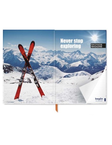 Libreta A5 Heilbronn con tapa dura de papel impresa a todo color PERSONALIZABLE