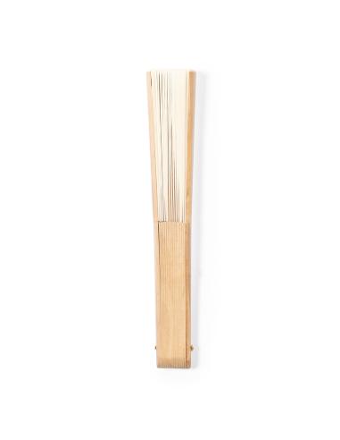 Abanico de madera y algodón Almensilla PERSONALIZABLE
