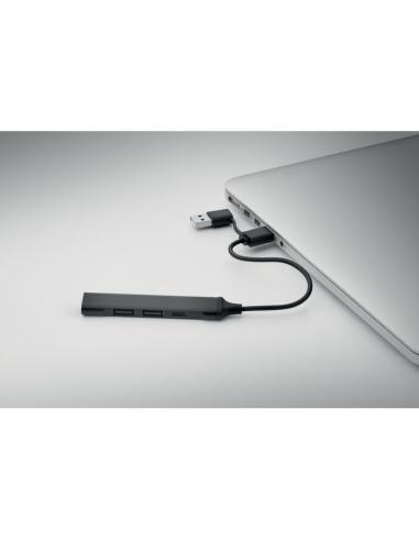 Hub USB de 4 puertos 19 cm
