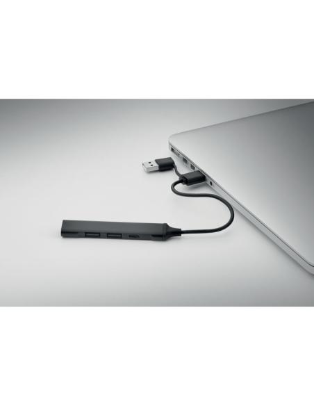 Hub USB de 4 puertos 19 cm