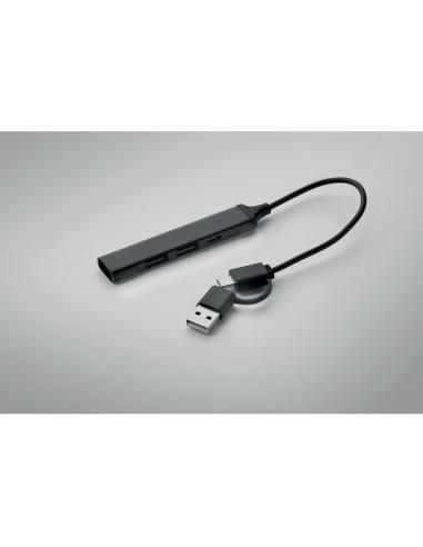 Hub USB de 4 puertos 19 cm