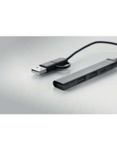 Hub USB de 4 puertos 19 cm