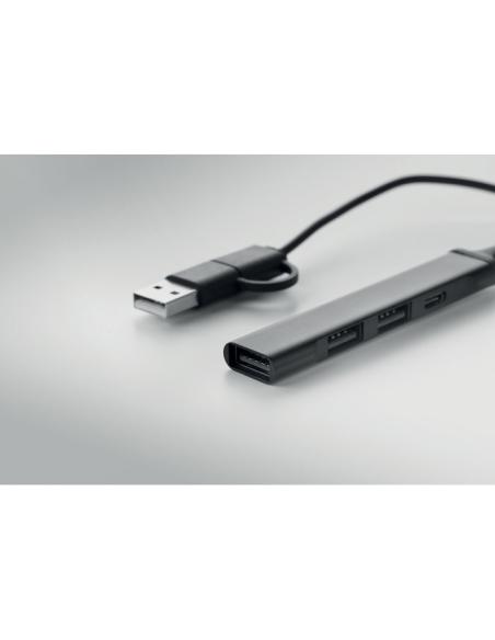 Hub USB de 4 puertos 19 cm