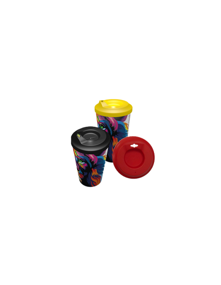 Tapa de PP reutilizable para vaso rígido Summerfest full color 330ml