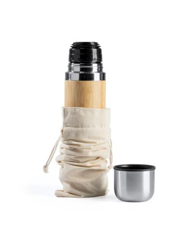 Bolsa de tela El Calvario algodón 120g/m2 con cuerdas para botellas  natur PERSONALIZABLE