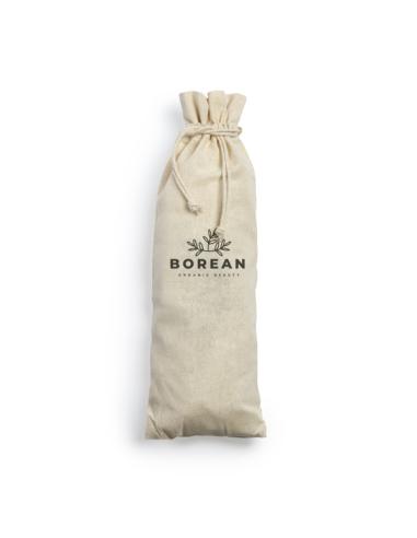 Bolsa de tela El Calvario algodón 120g/m2 con cuerdas para botellas  natur PERSONALIZABLE