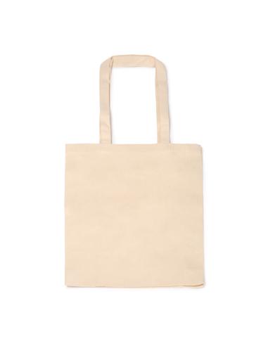Bolsa de algodón orgánico 220g/m2 Buen Paso natural con fuelle y asas largas PERSONALIZABLE