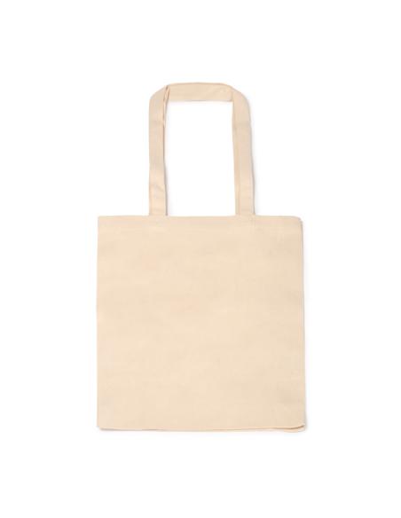 Bolsa de algodón orgánico 220g/m2 Buen Paso natural con fuelle y asas largas PERSONALIZABLE