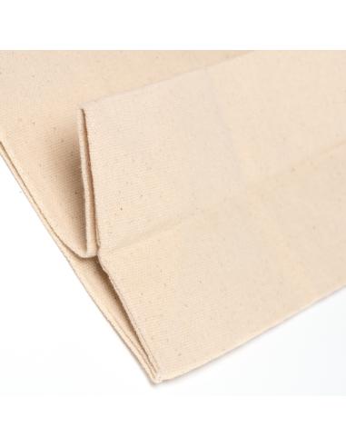 Bolsa de algodón orgánico 220g/m2 Buen Paso natural con fuelle y asas largas PERSONALIZABLE