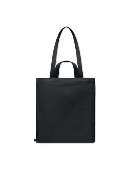 Bolsa de algodón reciclado y RPET 380g/m2 Pedraza doble asa, fuelle y bolsillo PERSONALIZABLE