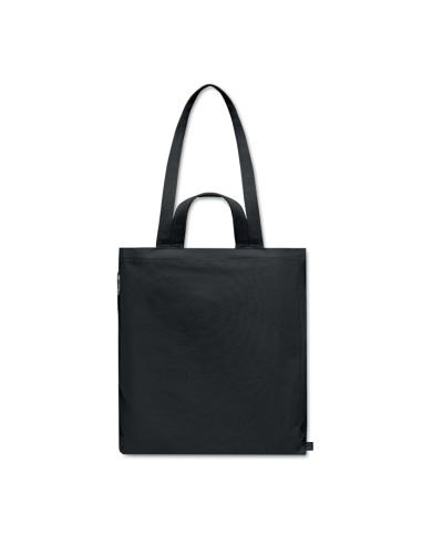 Bolsa de algodón reciclado y RPET 380g/m2 Pedraza doble asa, fuelle y bolsillo PERSONALIZABLE