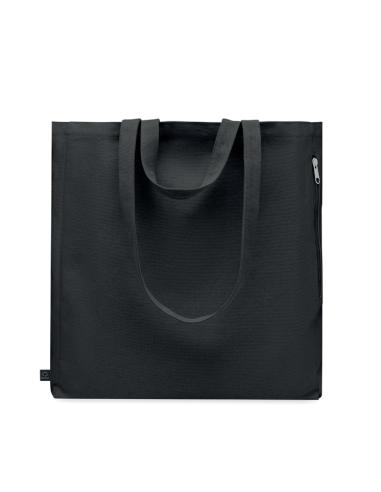 Bolsa de algodón reciclado y RPET 380g/m2 Pedraza doble asa, fuelle y bolsillo PERSONALIZABLE