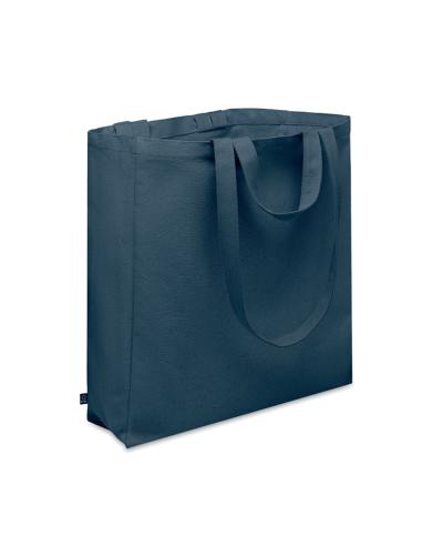 Bolsa de algodón reciclado y RPET 380g/m2 Pedraza doble asa, fuelle y bolsillo PERSONALIZABLE