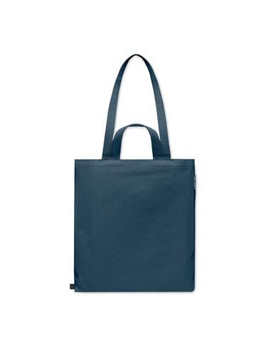 Bolsa de algodón reciclado y RPET 380g/m2 Pedraza doble asa, fuelle y bolsillo PERSONALIZABLE