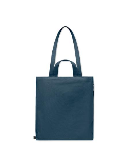 Bolsa de algodón reciclado y RPET 380g/m2 Pedraza doble asa, fuelle y bolsillo PERSONALIZABLE