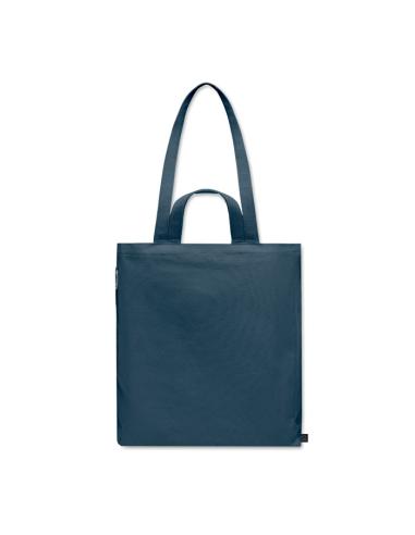 Bolsa de algodón reciclado y RPET 380g/m2 Pedraza doble asa, fuelle y bolsillo PERSONALIZABLE