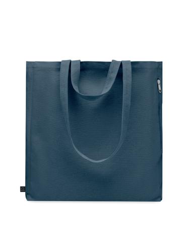 Bolsa de algodón reciclado y RPET 380g/m2 Pedraza doble asa, fuelle y bolsillo PERSONALIZABLE
