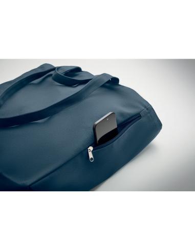 Bolsa de algodón reciclado y RPET 380g/m2 Pedraza doble asa, fuelle y bolsillo PERSONALIZABLE