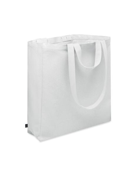Bolsa de algodón reciclado y RPET 380g/m2 Pedraza doble asa, fuelle y bolsillo PERSONALIZABLE