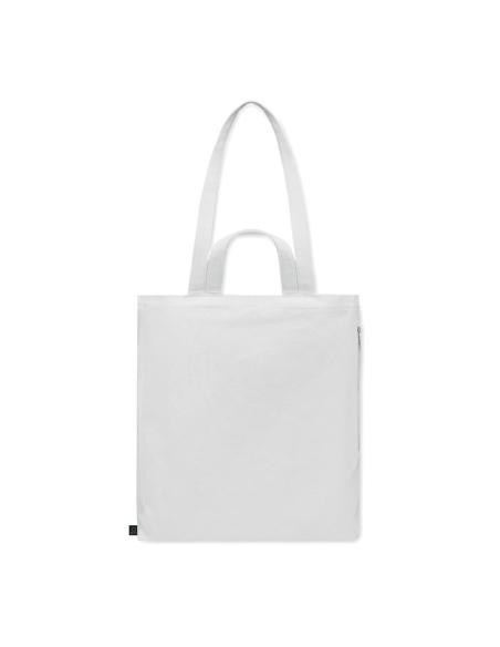 Bolsa de algodón reciclado y RPET 380g/m2 Pedraza doble asa, fuelle y bolsillo PERSONALIZABLE