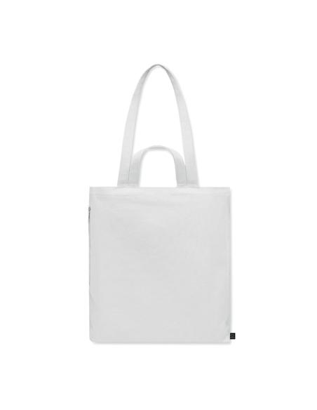 Bolsa de algodón reciclado y RPET 380g/m2 Pedraza doble asa, fuelle y bolsillo PERSONALIZABLE