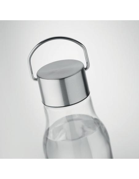 Botella de RPET Ronda tapa acero inoxidable y asa 600ml PERSONALIZABLE