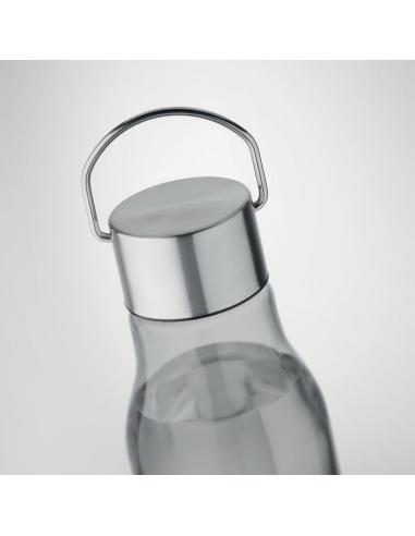 Botella de RPET Ronda tapa acero inoxidable y asa 600ml PERSONALIZABLE