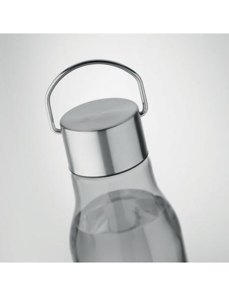 Botella de RPET Ronda tapa acero inoxidable y asa 600ml PERSONALIZABLE