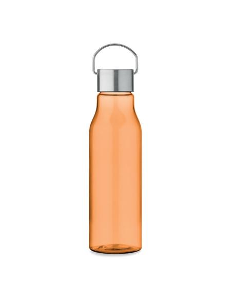 Botella de RPET Ronda tapa acero inoxidable y asa 600ml PERSONALIZABLE