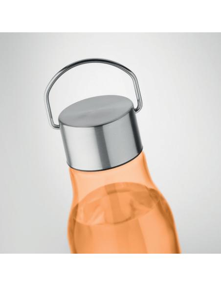 Botella de RPET Ronda tapa acero inoxidable y asa 600ml PERSONALIZABLE