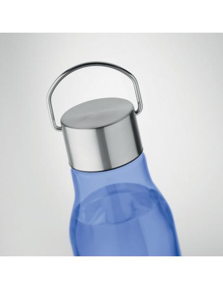 Botella de RPET Ronda tapa acero inoxidable y asa 600ml PERSONALIZABLE