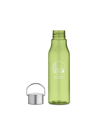 Botella de RPET Ronda tapa acero inoxidable y asa 600ml PERSONALIZABLE
