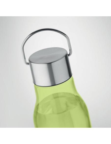 Botella de RPET Ronda tapa acero inoxidable y asa 600ml PERSONALIZABLE