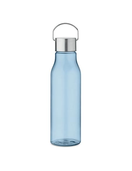 Botella de RPET Ronda tapa acero inoxidable y asa 600ml PERSONALIZABLE