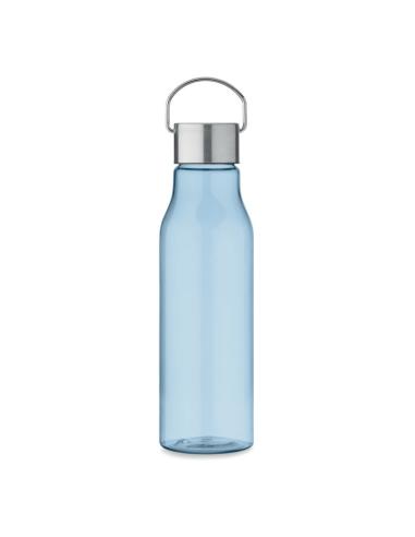 Botella de RPET Ronda tapa acero inoxidable y asa 600ml PERSONALIZABLE
