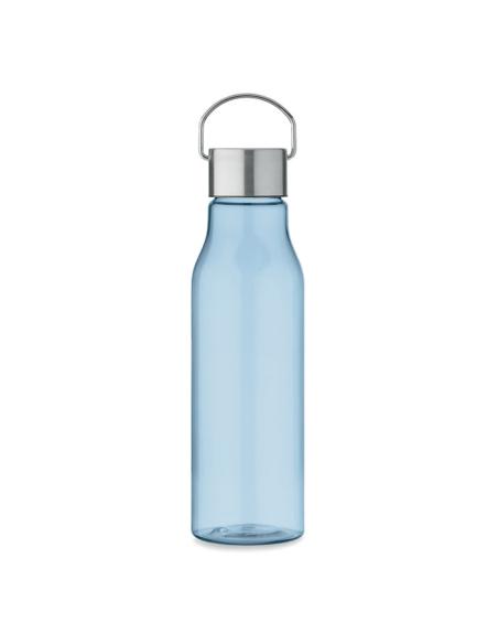 Botella de RPET Ronda tapa acero inoxidable y asa 600ml PERSONALIZABLE