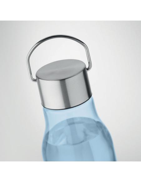 Botella de RPET Ronda tapa acero inoxidable y asa 600ml PERSONALIZABLE
