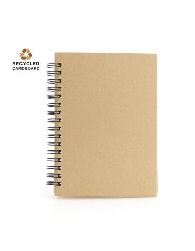 Libreta de cartón reciclado Soria A6+ espiral PERSONALIZABLE