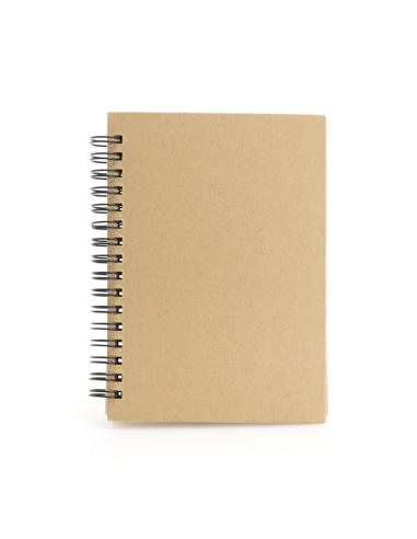 Libreta de cartón reciclado Soria A6+ espiral PERSONALIZABLE